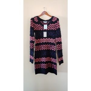 NWT Pink Rose Sweater Dress
